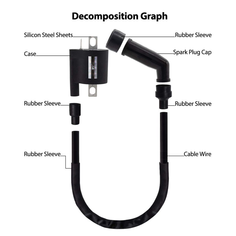 1PZ CT3-P01 Ignition Coil Spark Plug For Polaris ATV Trail Boss 325 330 2003 2004 2005 2006 2007 2008 2009 2010 2011 2012 2013 - Image 3